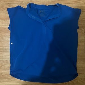 ROYAL BLUE RAFAELA- OVERSIZED SCRUB TOP